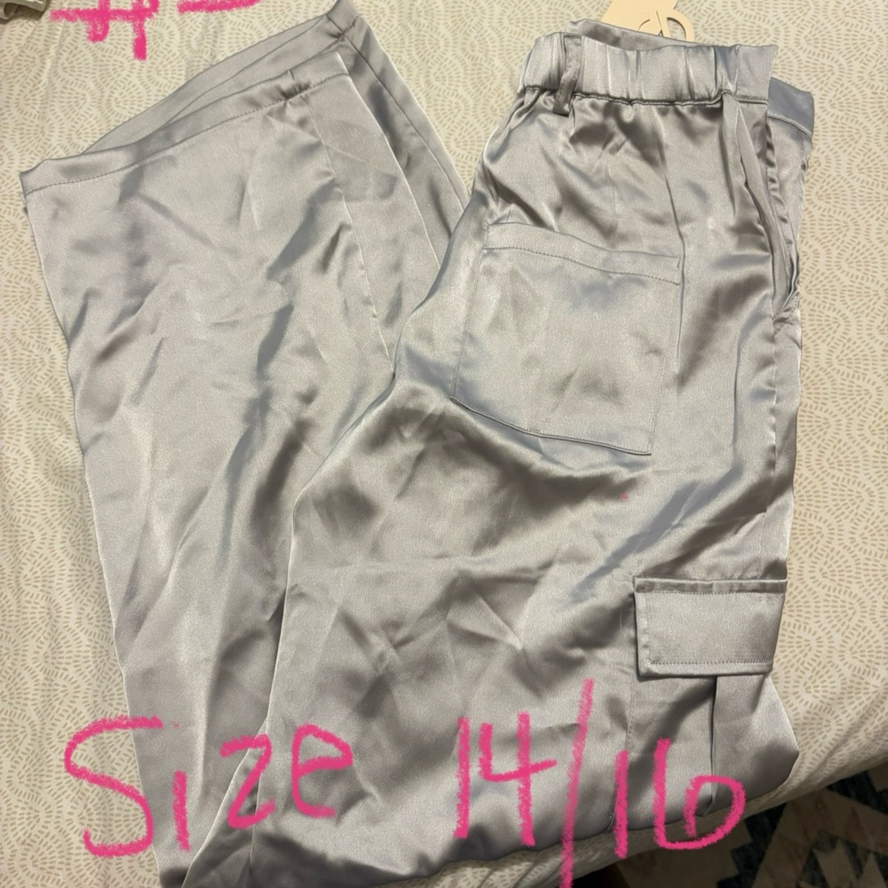LG Silver Satin Apparel